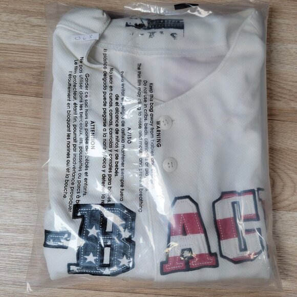 Arizona Diamondbacks Jersey Sz Large Men USA Flag Baseball MLB True Fan Stitched - Picture 11 of 12